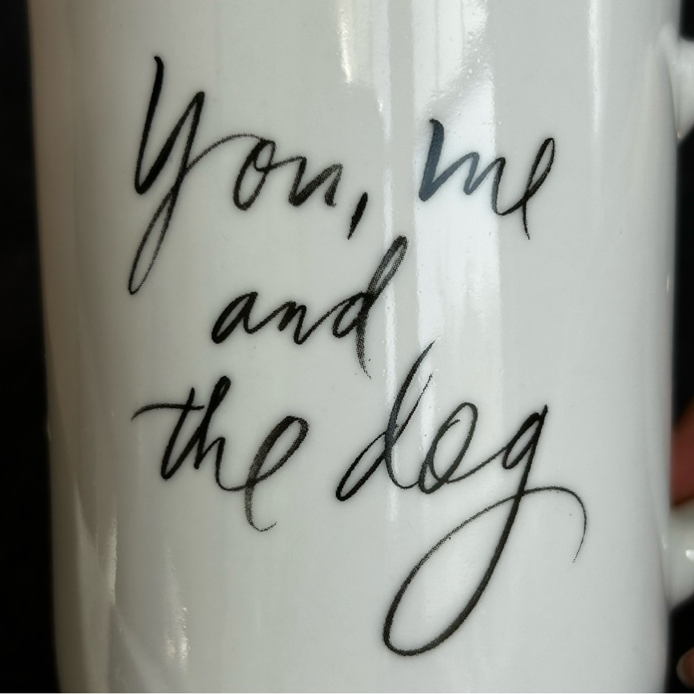 โYou, me, and the dogโ Coffee Mug, White, Black, 14 oz - Picture 11 of 14